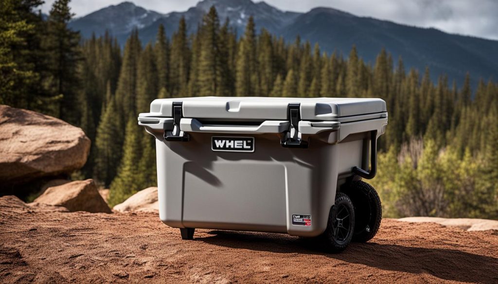 Long-lasting cooler with wheels